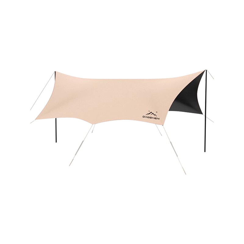 Tenda da campeggio in vinile nero per picnic all'aperto, tettoia impermeabile e parasole, tenda a farfalla da picnic