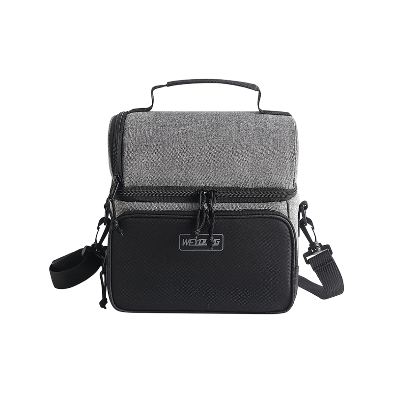 Borsa per il pranzo a doppio strato di grande capacità, borsa termica in tessuto Oxford, borsa da picnic, impacco di ghiaccio portatile